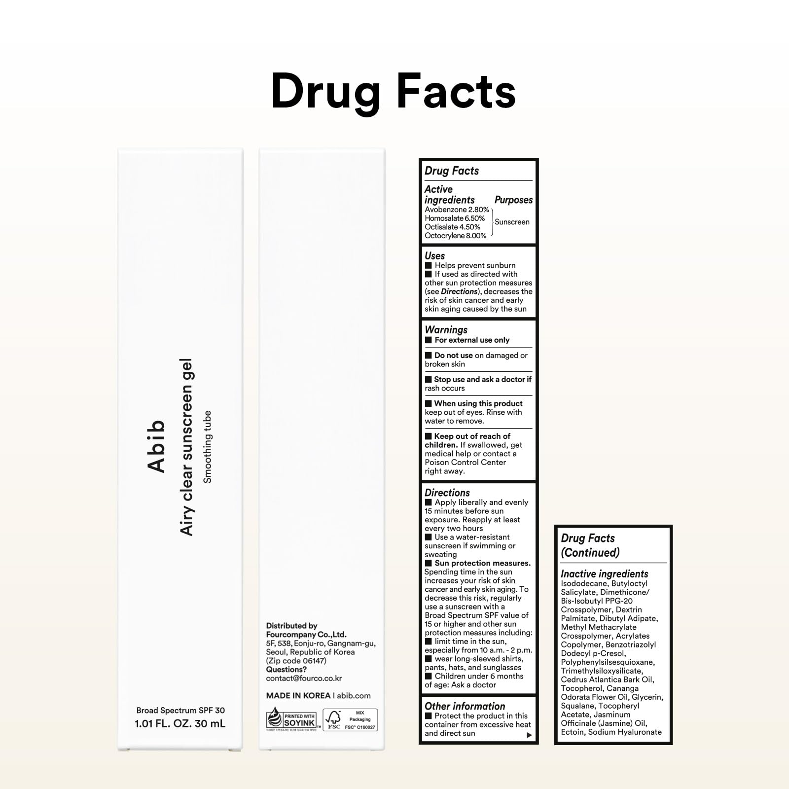 Abib Airy Clear Sunscreen Gel SPF30 1.01 fl.oz / 30 g (Semi- matte) | Korean Suncreen, Suncare, Sunblock, No White cast, Primer poreless - Image 9