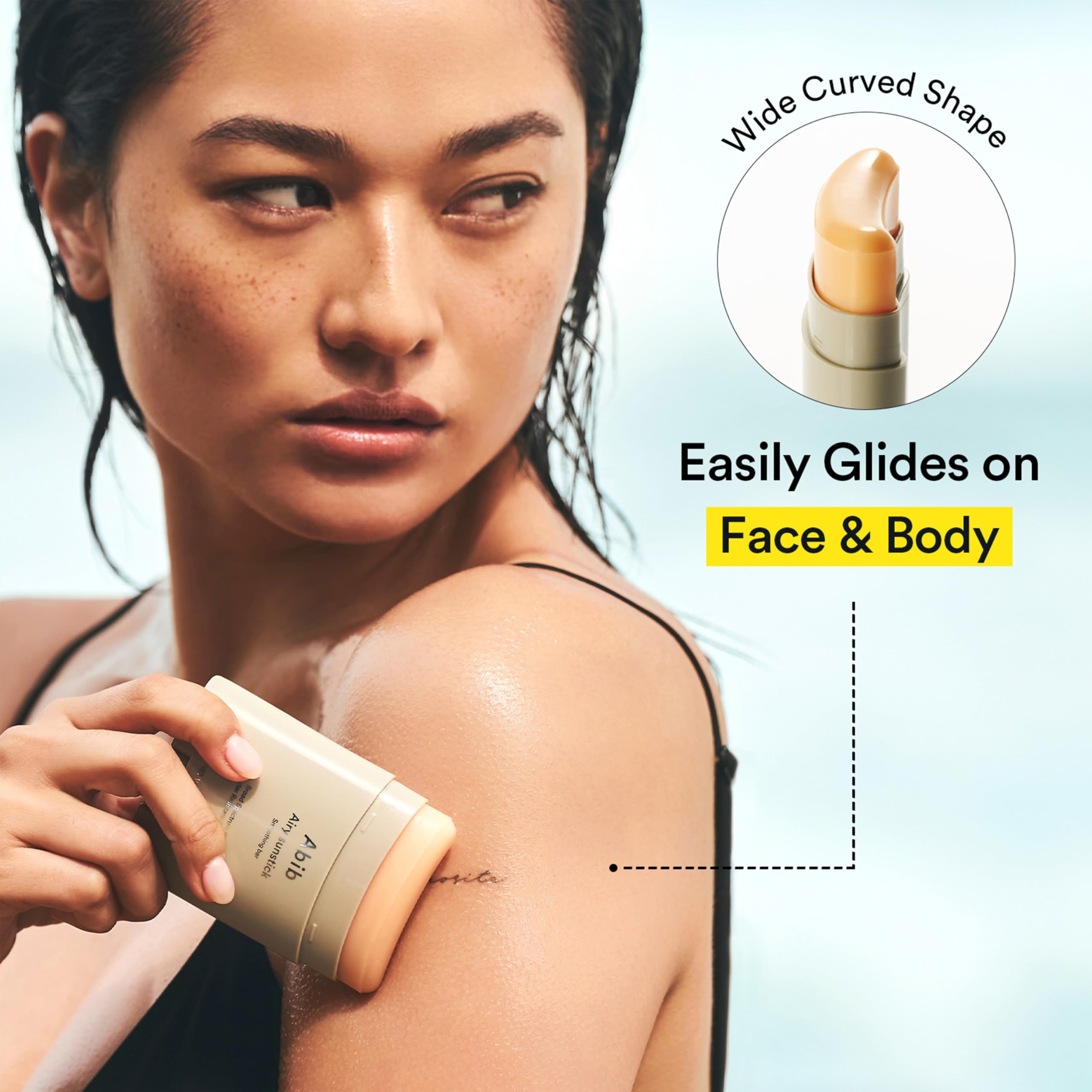 Abib Airy Sunstick Protection Bar SPF50+ Broad Spectrum, Semi-Matte Sunscreen Stick for Oily & Combination Skin, No White Cast, Water-Resistant, Korean Sunscreen, 0.81 oz / 23 g - Image 5