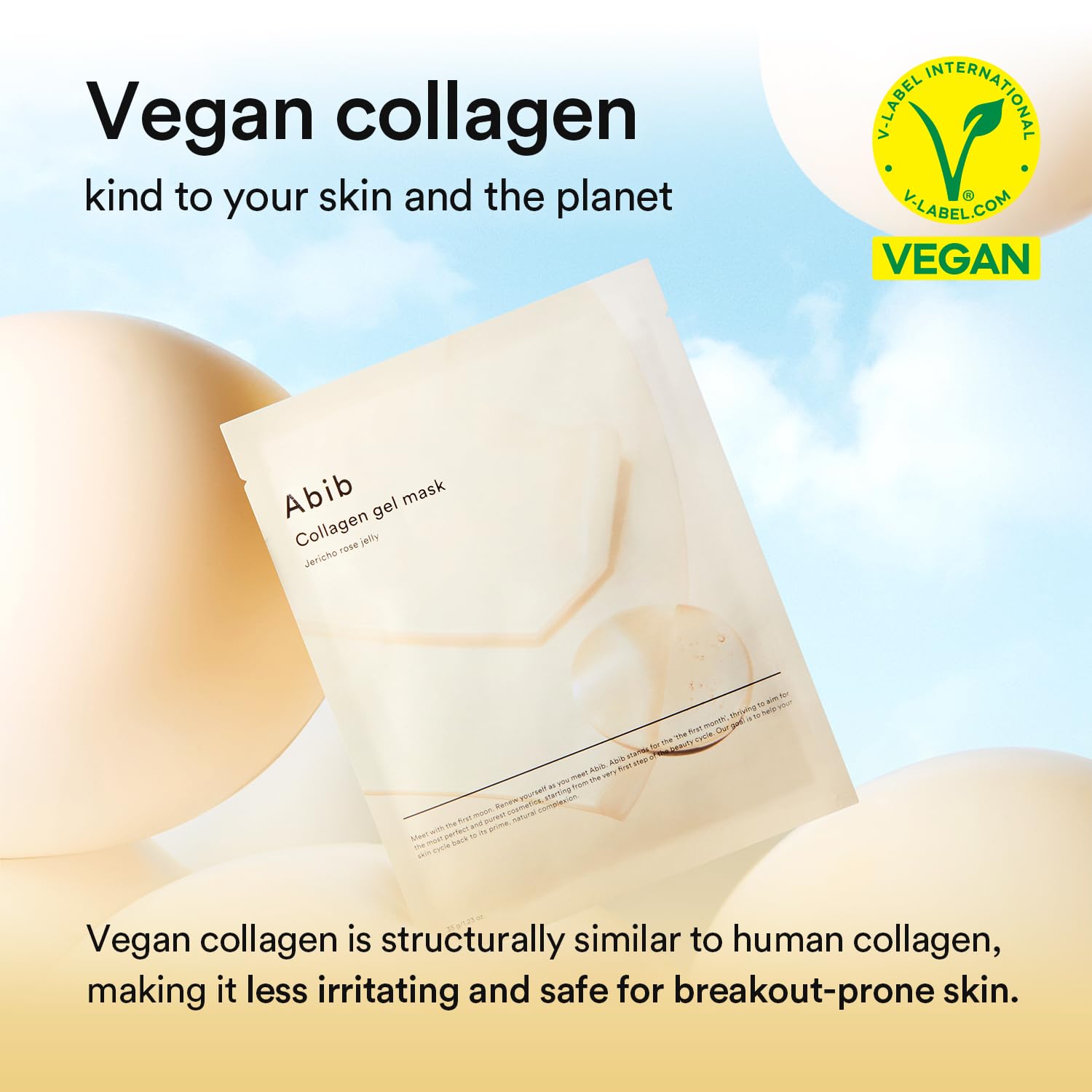 Abib Collagen Gel Mask Jericho Rose Jelly 4 Sheets (Nourishing) I Korean Vegan Collagen, Cooling Nourishing Hyaluronic Acid Hydrogel Face Mask Skin Care - Image 4