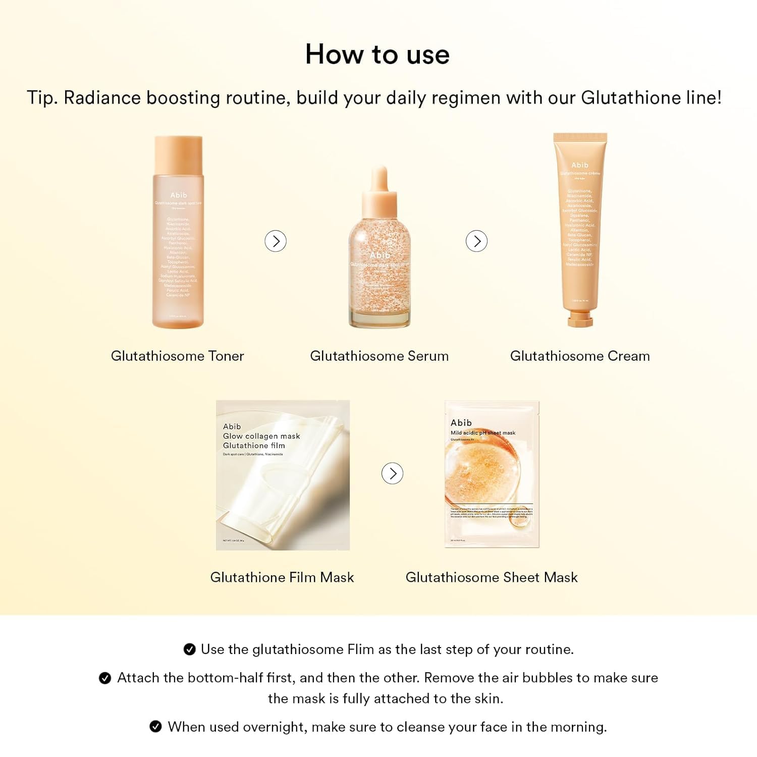 Abib Glutathione Night Ritual: Dark Spot Wrapping Mask & Glow Collagen Mask for Overnight Skin Care – Korean Skincare for Brightening, Hydration, and Firming - Image 9