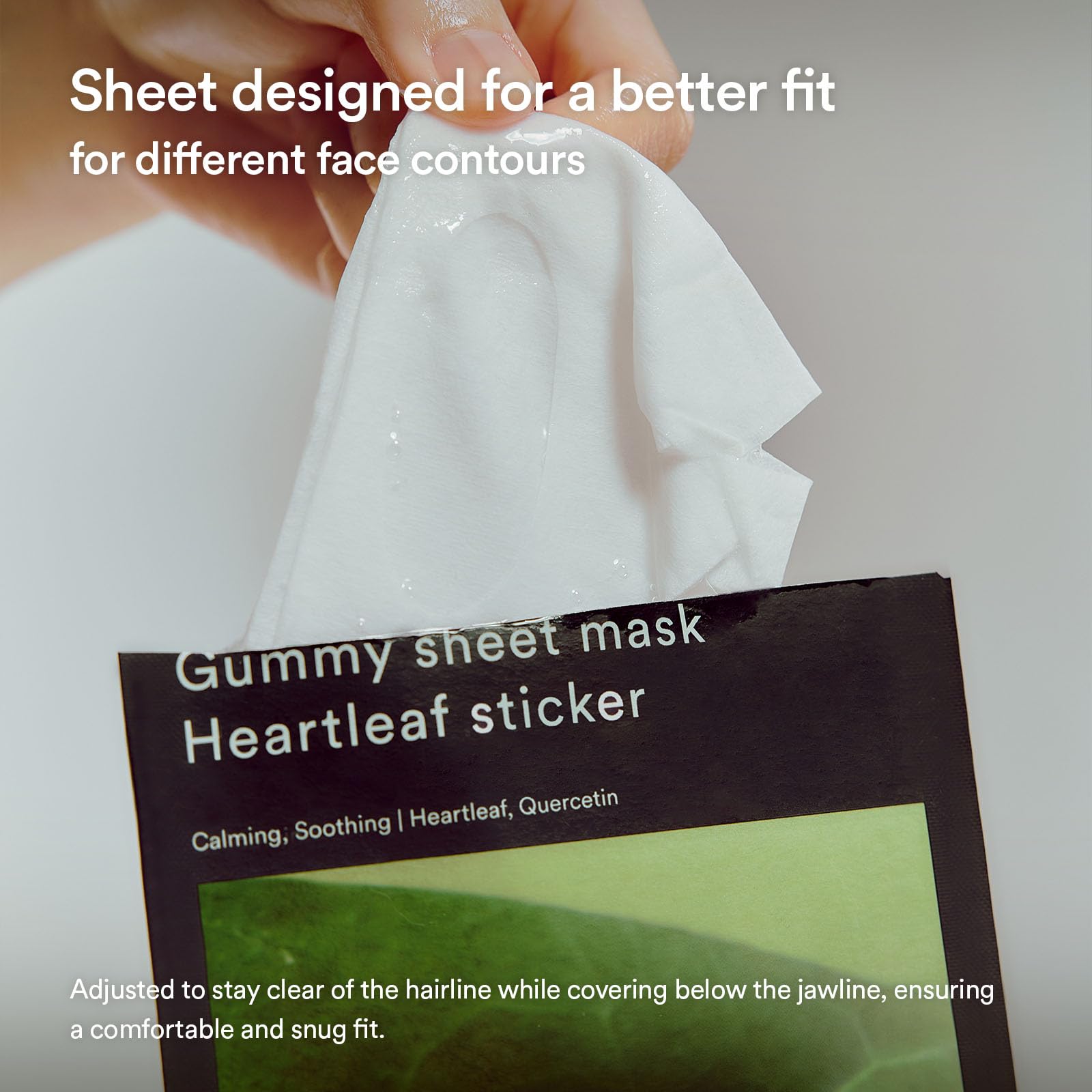 Abib Gummy Sheet Mask Heartleaf Sticker 10 Sheets (Soothing) I Korean Face Mask for Sensitive Skin, Soothing & Redness Relief, Daily Skincare Treatment, K-Beauty Sheet Mask - Image 5