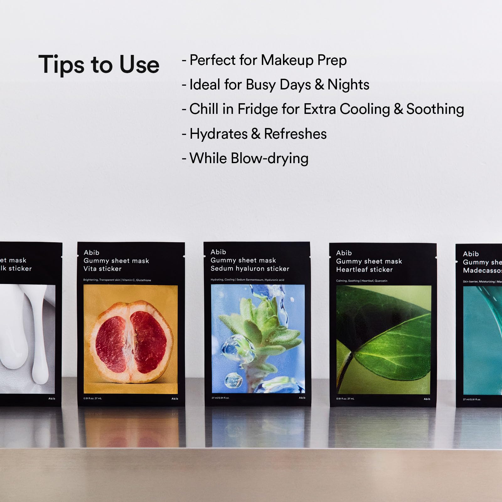 Abib Gummy Sheet Mask Heartleaf Sticker 10 Sheets (Soothing) I Korean Face Mask for Sensitive Skin, Soothing & Redness Relief, Daily Skincare Treatment, K-Beauty Sheet Mask - Image 8