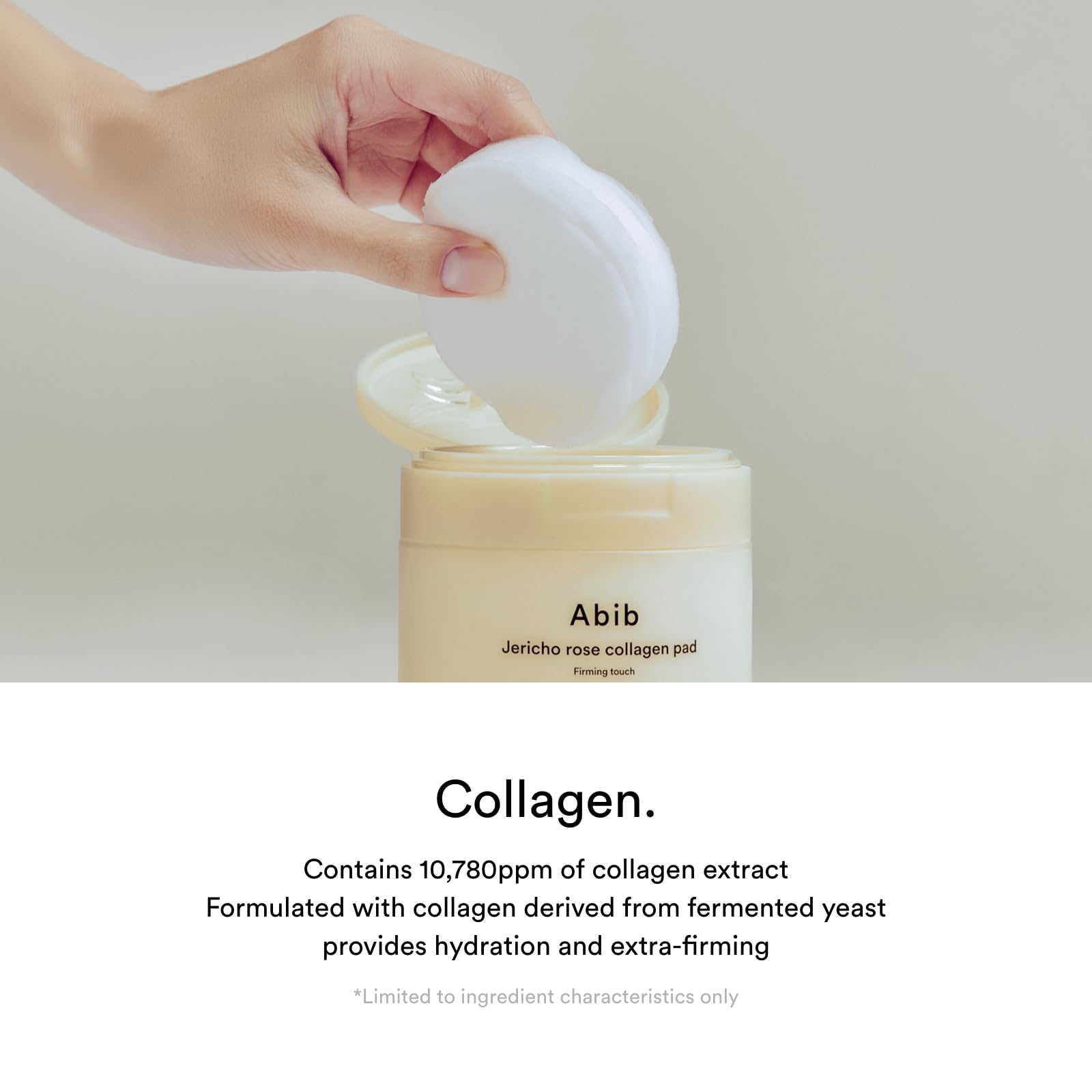 Abib Jericho Rose Collagen Pad Firming Touch 60pads 8.45 fl.oz. | Korean Anti-Aging Toner Pads for Face with Niacinamide, Collagen, Peptides, Cleansing, Disposable, Exfoliant, Skin Care - Image 4