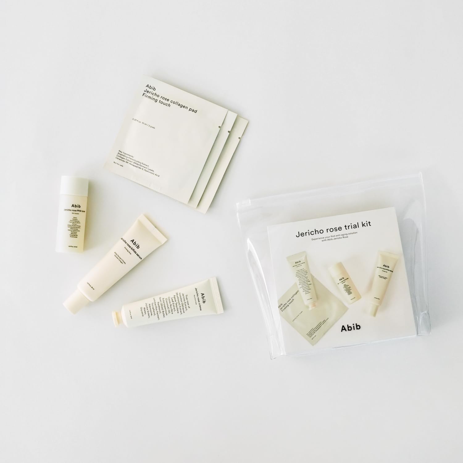 Abib Jericho Trial Kit, Travel Kit | Korean Skincare, Toner Pads, Cream, Serum, Travel Essentials, Gift Set, Beige - Image 6