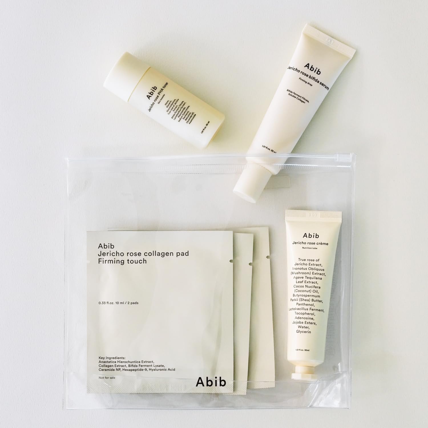 Abib Jericho Trial Kit, Travel Kit | Korean Skincare, Toner Pads, Cream, Serum, Travel Essentials, Gift Set, Beige - Image 7
