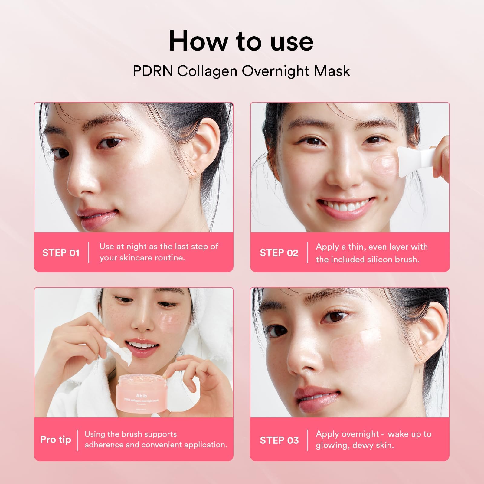 Abib PDRN Collagen Overnight Face Mask Firming Jelly 2.7 fl oz | Korean Sleeping Mask for Rejuvenation | Elasticity Boost & Plumping - Image 5