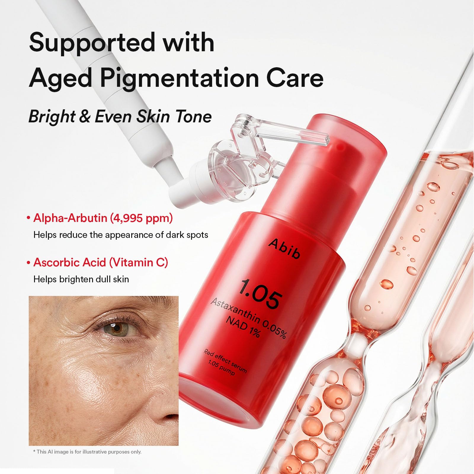 Abib Red effect serum 1.05 pump 1.01 fl oz Anti-aging Facial Skincare with Nicotinamide Mononucleotide (NMN) 1% & Astaxanthin 0.5% for 24-Hour Antioxidant & Anti-Wrinkle Support for All Skin Types - Image 8