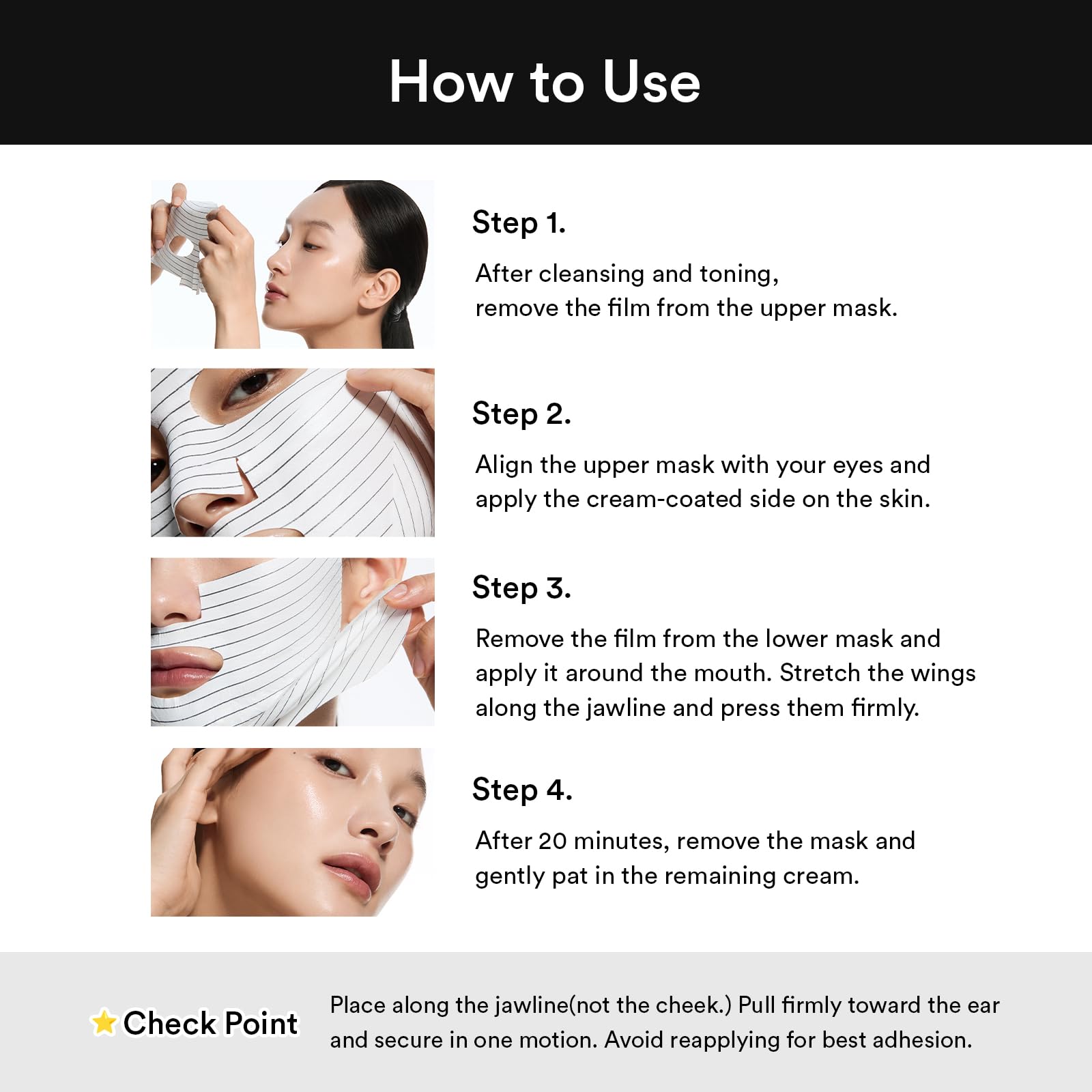 Abib Silhouette Lifting Cream Mask V-up Solution (4 sheets) with PLGA-Peptide, Jawline Double Chin Firming, Liftting Mask, Elasticity Care, Face Lift Mask, Skin Tightening, Chin Lift, Korean Skincare - Image 9